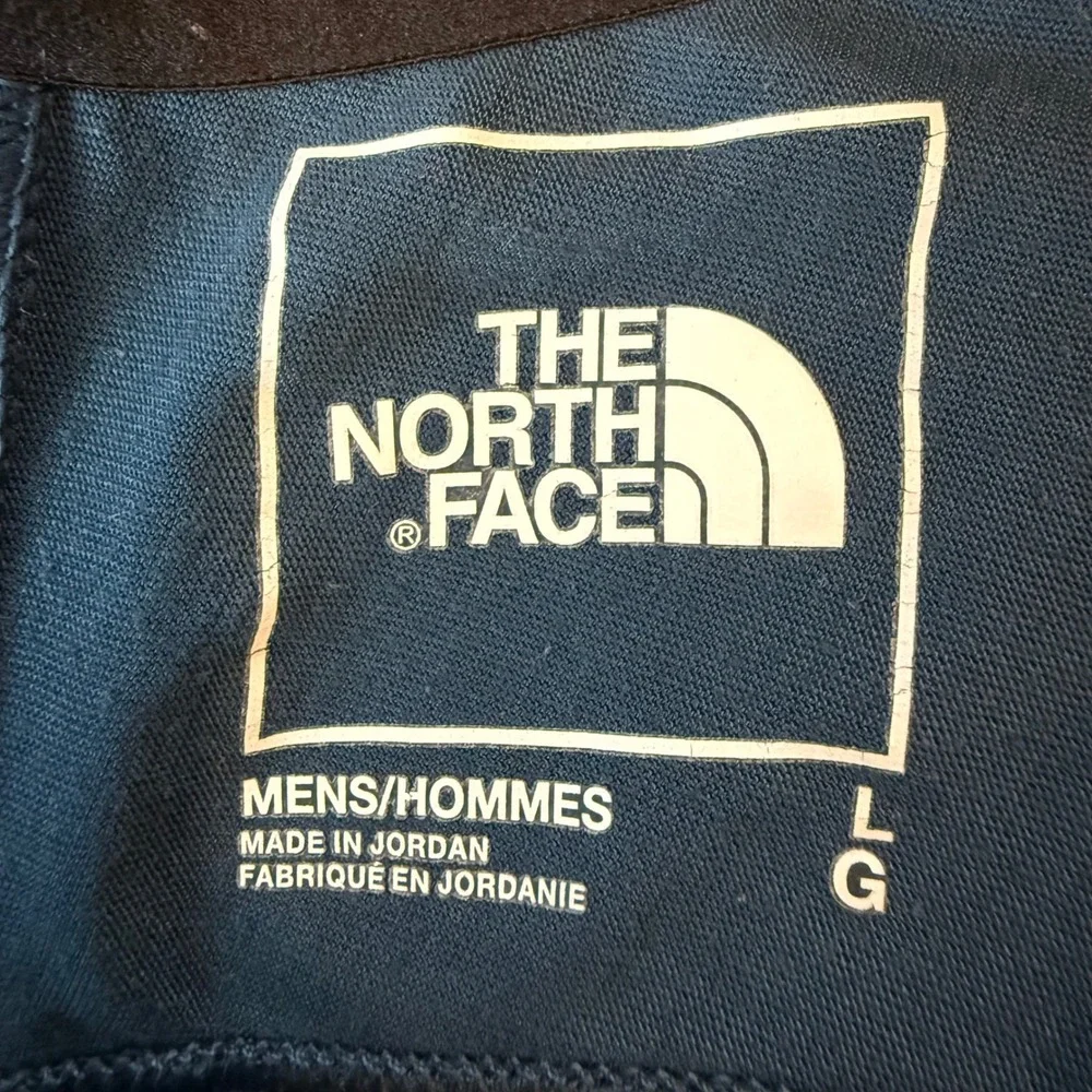 The North Face Mens Quarter Zip Pullover Blue Athletic Hiking Shirt Large 2451